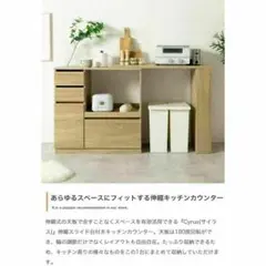 Cyrus キッチンカウンター 引き出し付き