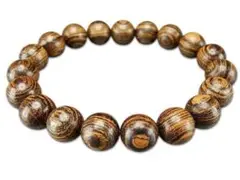 癒しの香り虎紋檀木約10mm木製数珠ブレスレット3