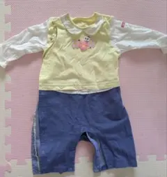 超美品　 ミキハウス　ロンパース80 綿100%