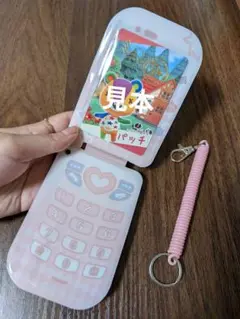 トレカケース ピンク パステル 携帯電話 平成レトロ トレカホルダー ガラケー