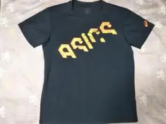 アシックス HEX プリント半袖Tシャツ ネイビー Mサイズ