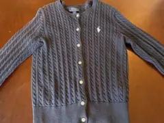 POLOラルフローレン　ニットカーディガン　ネイビー　M 8-10歳