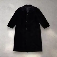 A305 FARIANI ファリアー二 ブラック チェスターコート ウール混合L
