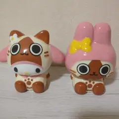 マイメロ　貯金箱 2個セット　マイメロ×アイルーコラボ