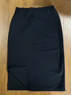 タイトスカート　黒　ブラック　ストレッチ　スリット