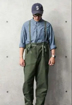 ベルギー軍 ケミカル プロテクティブ カーゴパンツ サスペンダー ミリタリー