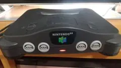 NINTENDO64 本体 黒色 ジャンク品(接続ケーブルとコントローラー)