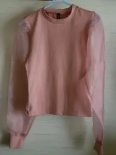 DIVIDED by H&M フランス購入 トップス チュール袖 ピンク