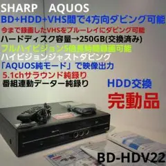 SHARP AQUOS BD/VHS間で4方向ダビング可能 BD-HDV22