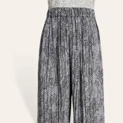 ♥️美品 ロペピクニック ペイズリー柄 プリーツ調しわ加工 ワイドパンツ 38