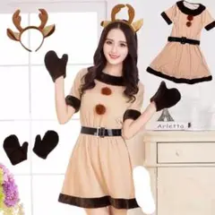 再入荷!トナカイコスプレ コスプレ クリスマス Xmas 鹿 フリーサイズ新品