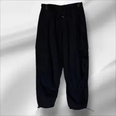 レディース オリーブデオリーブ ブラックカーゴパンツ リラックスフィット