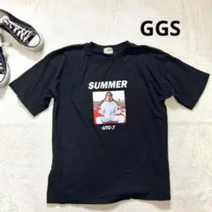 【GGS 】FREE メンズ半袖Tシャツ ブラック　シンプルシャツ　韓国服