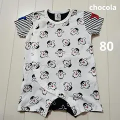 chocola　ロンパース　ペンギン総柄　80