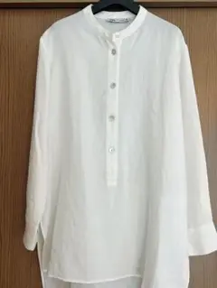 ZARA ホワイト 長袖シャツ M