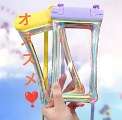 おすすめ✨s スマホ防水ケース パープル 紫 プール 海 お風呂