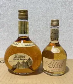 スーパーニッカ特級ウイスキー２本セット380ml/180ml 43％ 未開栓古酒