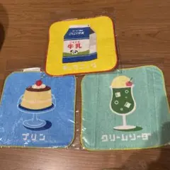 新品★レトロ喫茶　ミニタオル3枚