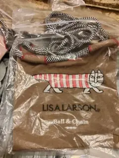 《LISA LARSON》★ストラップショルダー付★ミニ エコバッグ②ブラウン