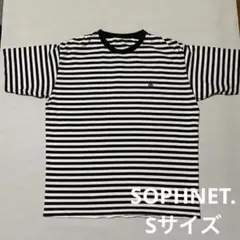 SOPH NET. ソフネット　ボーダーTシャツ　白×黒　Sサイズ