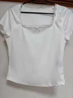 SHEIN レースホワイト 半袖 Tシャツ L