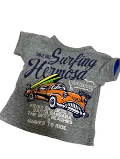 匿名配送リバーシブルTシャツグレー 青
