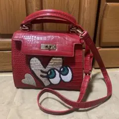 カバン ショルダーバッグ 目玉 赤