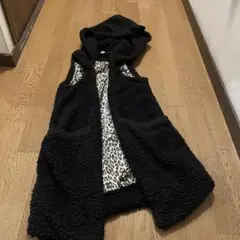 レディースモコモコ耳付きフードベスト