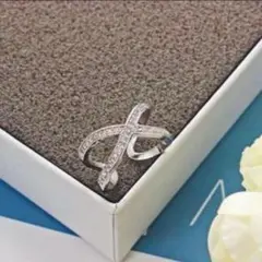 クロスリング ピンキー カレッジ CZダイヤモンド シルバー