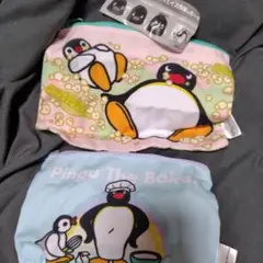 ピングー ふわふわフェイス巾着＆ポーチ ポーチ2種 ピンガ PINGU 未使用