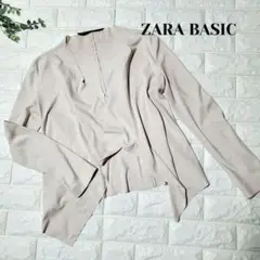 【ZARA BASIC】薄手ジャケット スエード調 アイボリー