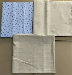 3枚セット 綿 綿麻 水色 生成 小花柄 300cm以上