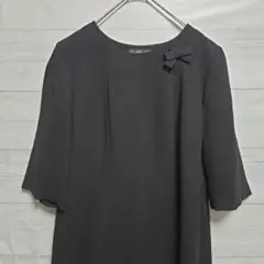 LIP RIA ブラックフォーマル リボン付きブラックワンピーススーツ