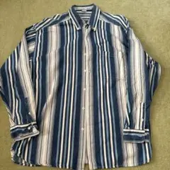 DENIM KIKOMU WEAR 長袖シャツ 青白ストライプ