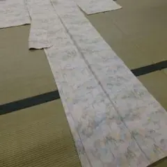 別誂真正アンティーク紬正絹単衣未使用品