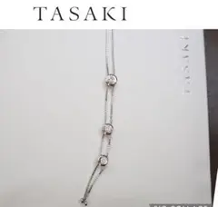 TASAKI 極美品 天然ダイヤモンド ホワイトゴールドロングネックレス