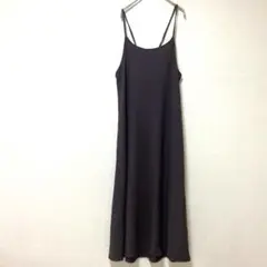 TYTYCLAPPY ブラウンフレア キャミワンピース ロング【L】　ゆったり