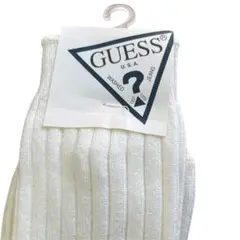 お洒落✨ GUESS ソックス 靴下 ホワイト 25-27cm 新品未使用