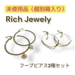 【最終値下げ!!】 ★未使用品★　Rich Jewely フープピアス2種セット
