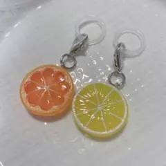 めじるしアクセサリー　レモン&オレンジ