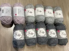 DAISO Fluffy、Melange Taste 毛糸 11個セット