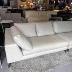 忘れ都　Minotti ソファ　【左側】 Minotti】ミノッティ WHITE ホワイト カウチソファ コーナー