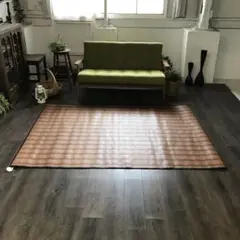 ブラウンストライプラグ 大きめ