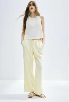 【新品タグ付き】H&M エイチアンドエム　ストレートドローストリングパンツ　XS