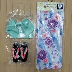 新品　きらみやび　浴衣・帯・下駄3点セット　女性　レディース　綿100%