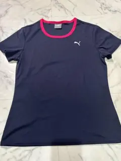 プーマ　半袖Tシャツ　紺　レディース　L 美品　スポーツに！