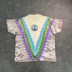 【ヴィンテージ】USA製　シングルステッチ90'sTシャツ　タイダイ染　TSM4