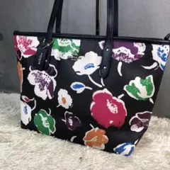 コーチ 花柄 トートバッグ PVC 肩掛け