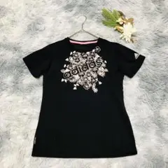 adidas アディダス (F) 花柄 ロゴTシャツ 吸汗速乾 レディース 半袖