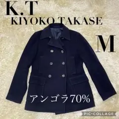 KIYOKOTAKASE レディース　コート　アンゴラ　M ネイビー